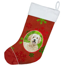 Load image into Gallery viewer, Christmas Snowflakes Goldendoodle Christmas Stocking