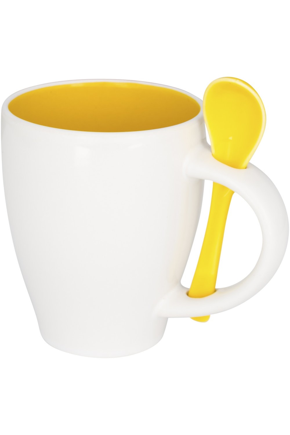 Bullet Nadu Ceramic Mug With Spoon (Yellow) (One Size)