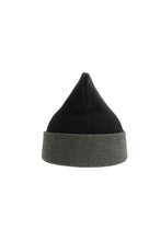 Load image into Gallery viewer, Wind Double Skin Beanie With Turn Up (Black/Gray)