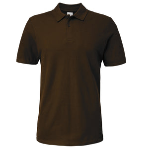 Gildan Softstyle Mens Short Sleeve Double Pique Polo Shirt (Dark Chocolate)