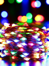Load image into Gallery viewer, 33&quot; 100 LED Solar Copper String Wire Christmas Party Outdoor Garden Decor