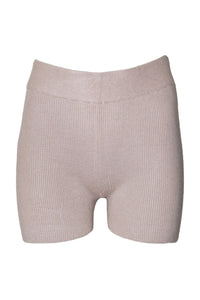 Brave Soul Womens/Ladies Rib Knit Shorts (Taupe)