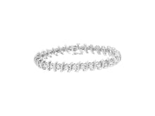 Load image into Gallery viewer, .925 Sterling Silver 3 Cttw Diamond &quot;S&quot; Link Bracelet