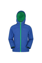 Load image into Gallery viewer, Childrens/Kids Exodus Water Resistant Soft Shell Jacket - Bright Blue