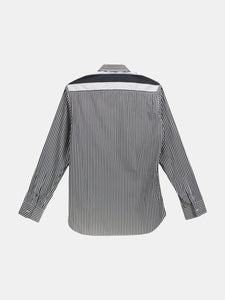 Maison Margiela Men's Black / White Multi Striped Dress Shirt Casual Button-Down - XXL