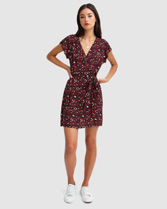 I'm The Star Wrap Dress - Burgundy