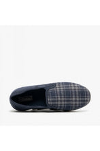 Load image into Gallery viewer, Mens Harley Check Felt Gusset Slippers