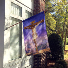 Load image into Gallery viewer, 28 x 40 in. Polyester Easter Jesus Crucifixion Flag Canvas House Size 2-Sided Heavyweight