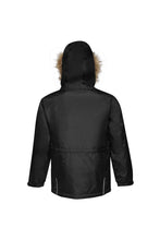 Load image into Gallery viewer, Regatta Kids Cadet Insulated Parka Jacket (Black/Seal Gray)