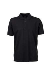 Tee Jays Mens Luxury Stretch Short Sleeve Polo Shirt (Black)