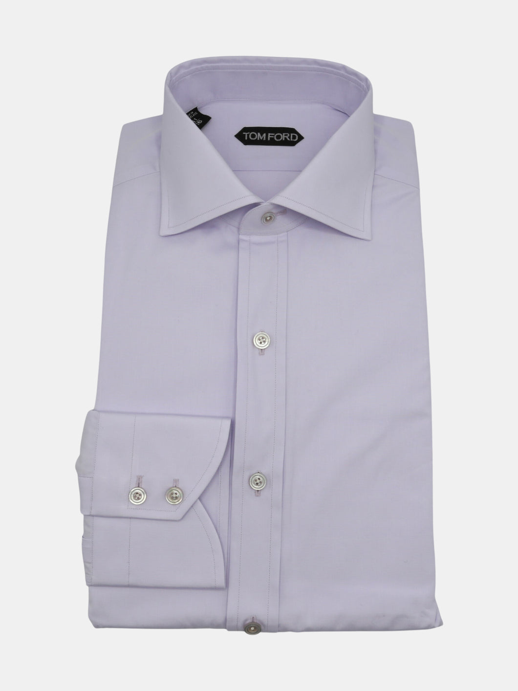 Tom Ford Men's Lavender Slim Fit Poplin Barrell Cuff Shirt Dress - 41-16 (L)