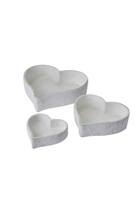 Ceramic Heart Decorative Bowl - Pack Of 3
