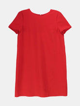 Load image into Gallery viewer, Carolina Herrera Women&#39;s Chili Red Short Sleeve Crewneck Shift Dress - 12