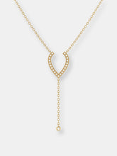 Load image into Gallery viewer, Drizzle Drip Teardrop Bolo Adjustable Diamond Lariat Necklace In 14K Yellow Gold Vermeil On Sterling Silver