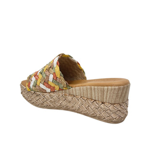 Levana Platform Sandal With Raffia Braid