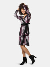 Load image into Gallery viewer, Kara Wrap Dress In Purple Potion