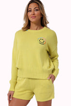 Load image into Gallery viewer, Cotton/Cashmere Smiley Crew Sweater