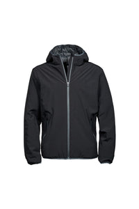 Tee Jays Mens Competition Soft Shell Jacket (Black/Space Gray)