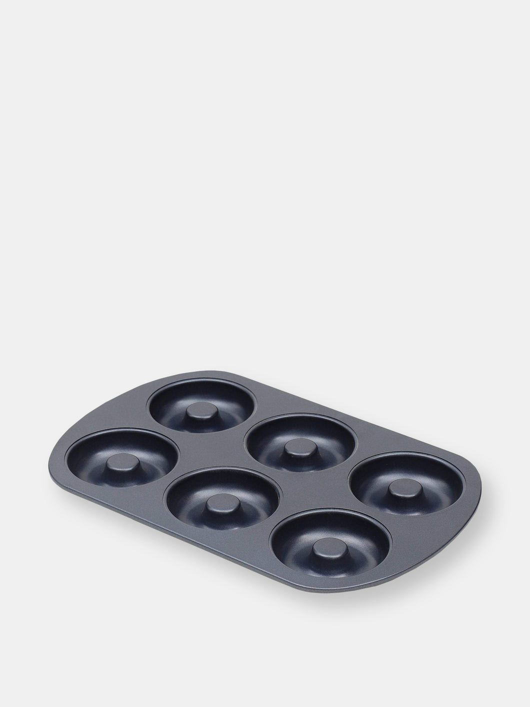 Michael Graves Design Non-stick 6 Cup Carbon Steel Donut Pan, Indigo