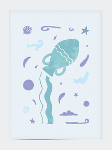 Aquarius Aya Strology Greeting Card