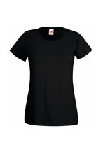 Load image into Gallery viewer, Fruit Of The Loom Ladies/Womens Lady-Fit Valueweight Short Sleeve T-Shirt (Black)