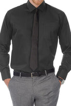 Load image into Gallery viewer, B&amp;C Mens Sharp Twill Cotton Long Sleeve Shirt / Mens Shirts (Dark Grey)