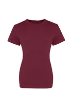 Load image into Gallery viewer, AWDis Just Ts Womens/Ladies The 100 Girlie T-Shirt (Burgundy)