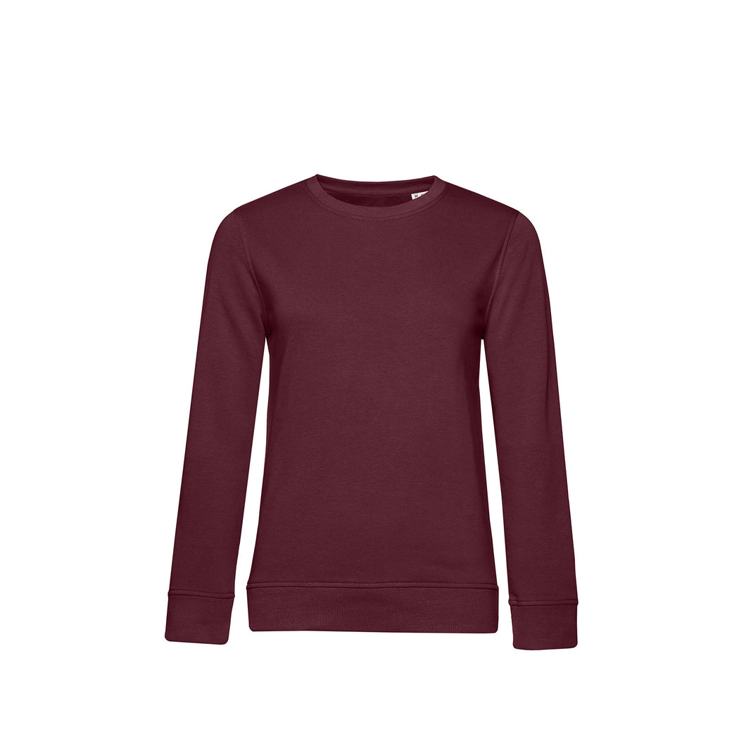 B&C Womens/Ladies Organic Sweatshirt (Burgundy)