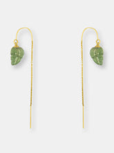 Load image into Gallery viewer, Carved Green Tourmaline Earrings - One Of A Kind