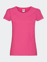 Load image into Gallery viewer, Womens/Ladies Short Sleeve Lady-Fit Original T-Shirt - Fuchsia