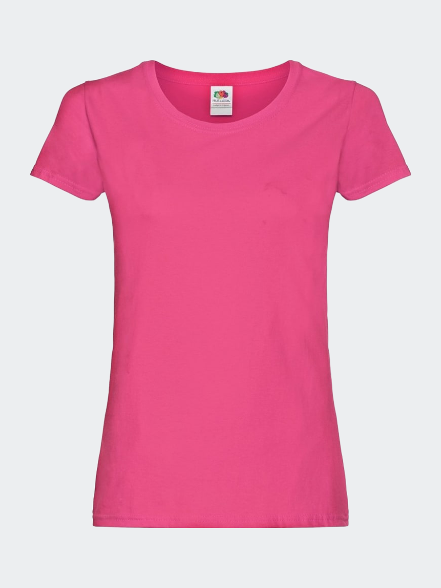 Womens/Ladies Short Sleeve Lady-Fit Original T-Shirt - Fuchsia