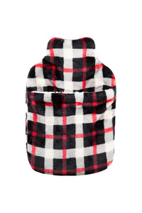 Trespass Hughe Hot Water Bottle With Cover (Red Check) (One Size)