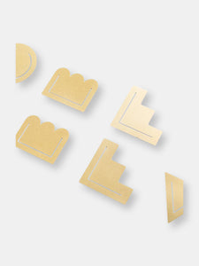 Brass Page Markers Set of 8 in Geometric