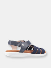 Load image into Gallery viewer, Womens/Ladies Hailey Gladiator Leather Sandal - Navy