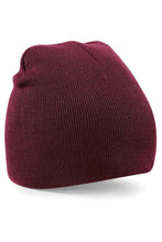 Load image into Gallery viewer, Beechfield Plain Basic Knitted Winter Beanie Hat (Burgundy)