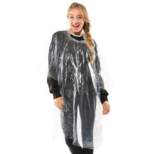 Load image into Gallery viewer, Hooded Plastic Reusable Poncho (Clear)