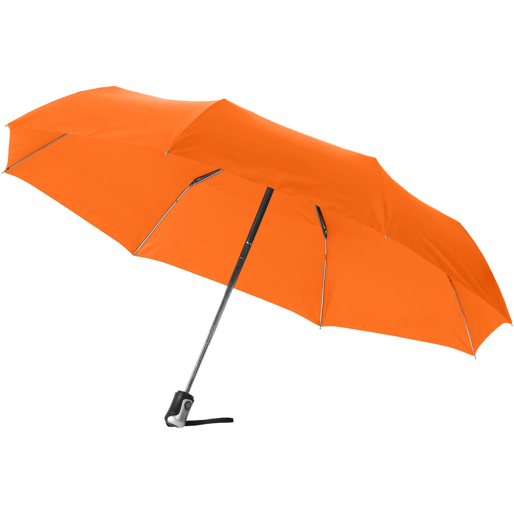 Bullet 21.5in Alex 3-Section Auto Open And Close Umbrella (Pack of 2) (Orange) (One Size)