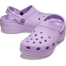 Load image into Gallery viewer, Womens/Ladies Classic Platform Clogs - Radiant Orchid