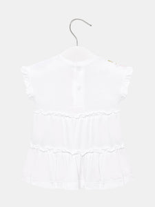 White Natural Print Dress