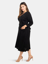 Load image into Gallery viewer, Eliza Dress in Luxe Jersey Black (Curve)