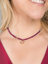 Load image into Gallery viewer, Agate Gemstone Beads Choker With Druzy Pendant