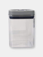 Load image into Gallery viewer, Michael Graves Design Twist ‘N Lock Square 1.7 Liter Clear Plastic Canister, Indigo