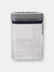 Michael Graves Design Twist ‘N Lock Square 1.7 Liter Clear Plastic Canister, Indigo