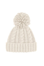 Load image into Gallery viewer, Unsiex Adults Cable Knit Melange Beanie - Oatmeal