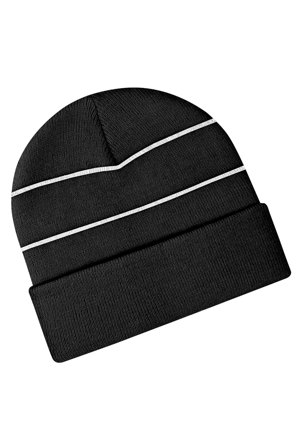 Beechfield Enhanced-viz Hi-Vis Knitted Winter Hat (Black)