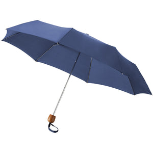 Bullet 21.5 Inch Lino 3-Section Umbrella (Navy) (One Size)