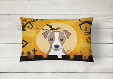 Load image into Gallery viewer, 12 in x 16 in  Outdoor Throw Pillow Halloween Jack Russell Terrier Canvas Fabric Decorative Pillow