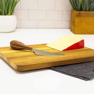 Bamboo 3Pc Long Two-Toned Board and Aaron Probyn Cheese Knives Set