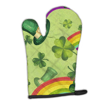 Load image into Gallery viewer, Watercolor St Patrick&#39;s Day Lucky Leprechan Oven Mitt