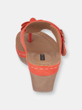 Load image into Gallery viewer, Flora Orange Wedge Sandals